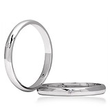 Серебряное обручальное кольцо с бриллиантом, 1668472