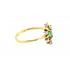 Женское золотое кольцо с изумрудом и бриллиантами - фото 2