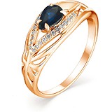 Женское золотое кольцо с сапфиром и бриллиантами, 1703800