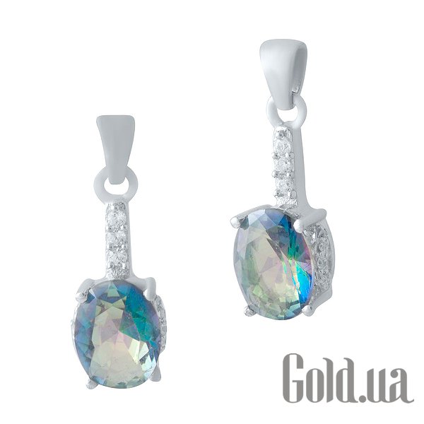 

Женские кулоны Fresh Jewelry, Серебряный кулон с топазом и куб. циркониями