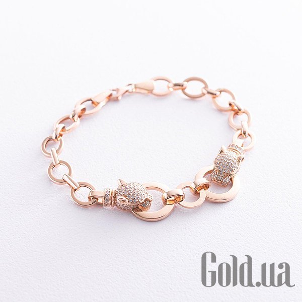 

Браслет Украина, Женский золотой браслет с куб. циркониями, 19
