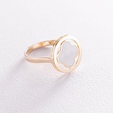 Женское золотое кольцо с эмалью