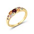 Женское золотое кольцо с аметистами, топазами, родолитами и цитринами - фото 2