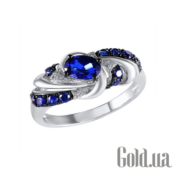 

Кольцо Lurie Jewelry, Золотое кольцо с бриллиантами и сапфирами, 16.5