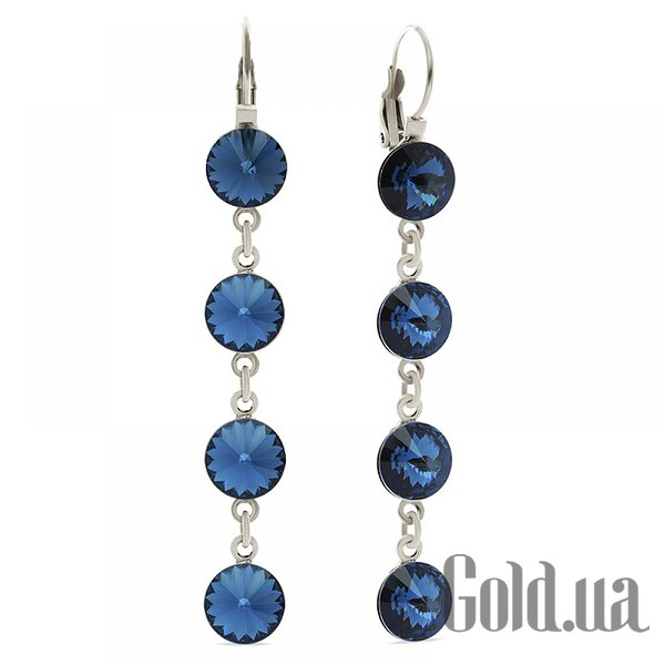 

Серьги с подвесками Kobi, Стальной, Серьги с кристаллами Swarovski