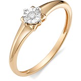 Золотое кольцо с бриллиантом, 1555833