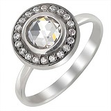 Серебряное кольцо с куб. циркониями, 1620601