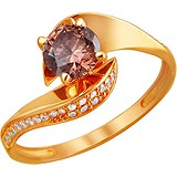 Женское золотое кольцо с куб. циркониями, 1622905