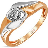 Золотое кольцо с бриллиантом, 1652857