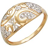 Женское золотое кольцо с куб. циркониями, 1684857