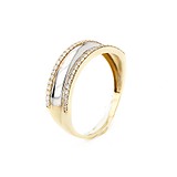 Жіноча золота каблучка з куб. цирконіями, 1698937