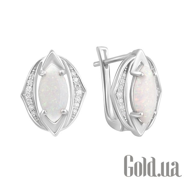 

Серьги Fresh Jewelry, Серебряные серьги с куб. циркониями и опалами