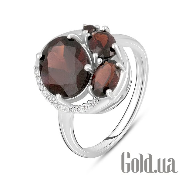 

Женские кольца Fresh Jewelry, Женское серебряное кольцо с куб. циркониями и гранатами, 18
