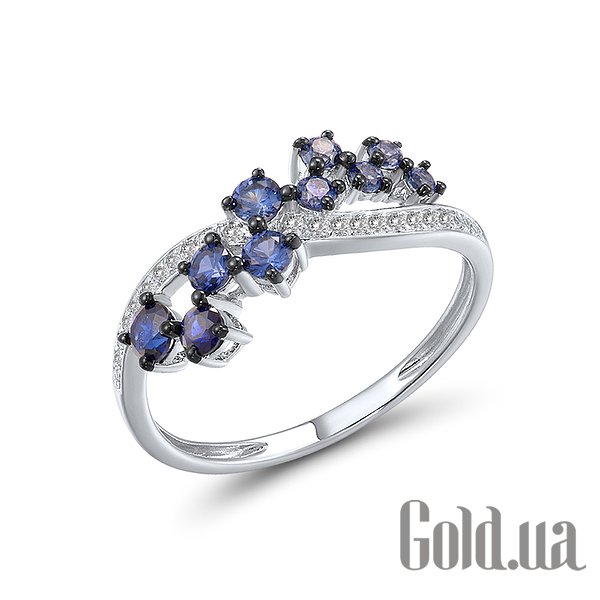 

Кольцо Lurie Jewelry, Женское золотое кольцо с бриллиантами и сапфирами, 16.5