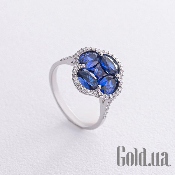 

Женские кольца Украина, Женское серебряное кольцо с куб. циркониями, 17.5