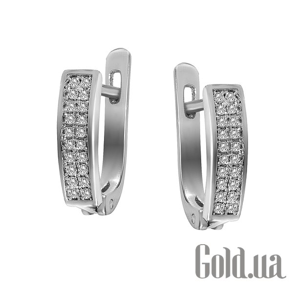 

Серьги Lurie Jewelry, Серебряные серьги с куб. циркониями