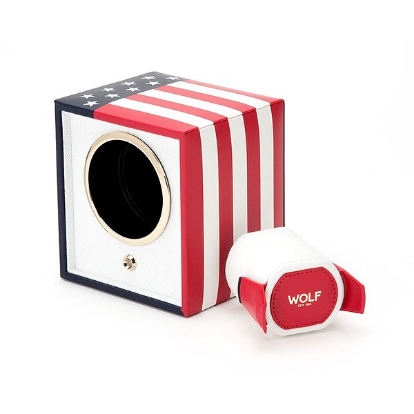 Wolf Скринька для годинника Cub Single Winder USA Flag 462304