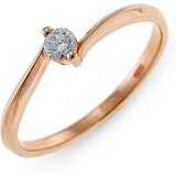 Золотое кольцо с бриллиантом, 1554554