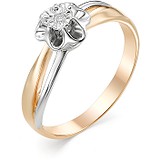 Женское золотое кольцо с бриллиантом, 1604218