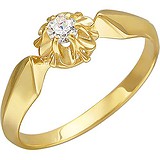 Золотое кольцо с куб. цирконием, 1604474
