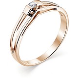 Золотое кольцо с бриллиантом, 1612410