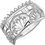 Женское серебряное кольцо с куб. циркониями, 1613946