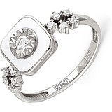 Kabarovsky Женское золотое кольцо с бриллиантами и эмалью, 1647738