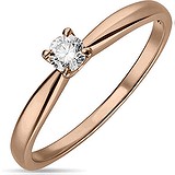 Золотое кольцо с бриллиантом, 1652858