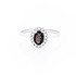 Женское серебряное кольцо с раухтопазом и куб. циркониями - фото 3