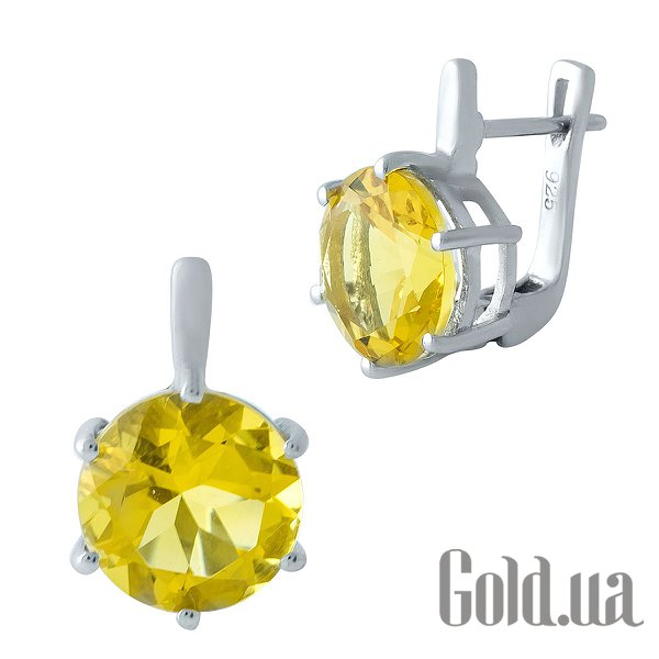 

Серьги Fresh Jewelry, Серебряные серьги с синт. цитринами