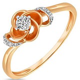 Золотое кольцо с бриллиантами, 1700986