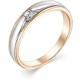 Золотое обручальное кольцо с бриллиантом, 1711482
