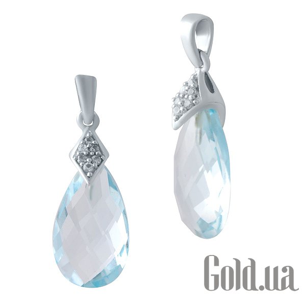

Женские кулоны Fresh Jewelry, Серебряный кулон с топазом и куб. циркониями