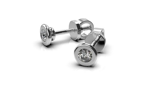 Золотые серьги с бриллиантами lun36801121b – изображение 4
