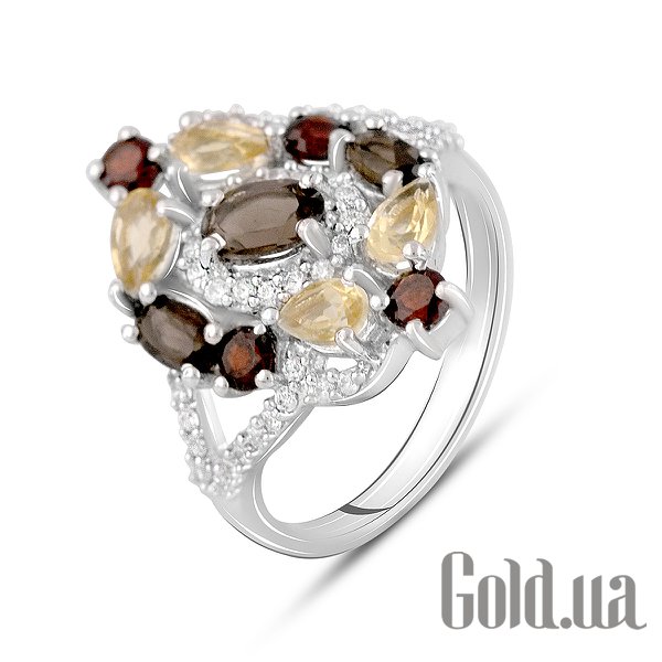 

Женские кольца Fresh Jewelry, Женское серебряное кольцо с гранатами, цитринами и топазами, 18