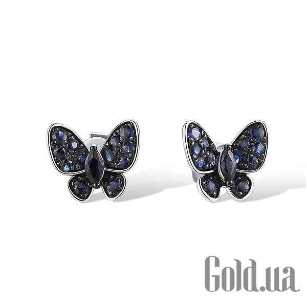 

Серьги-гвоздики Lurie Jewelry, Золотые серьги с сапфирами