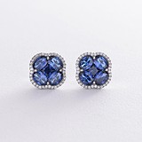 Серебряные серьги с куб. циркониями, 1796474