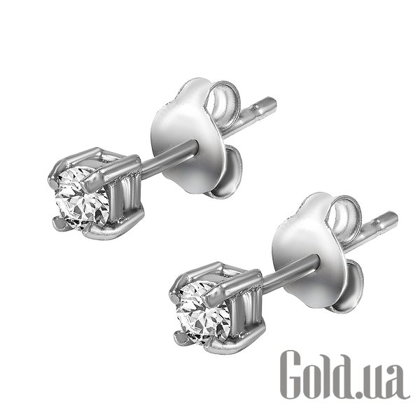 

Серьги-гвоздики Lurie Jewelry, Серебряные серьги с куб. циркониями