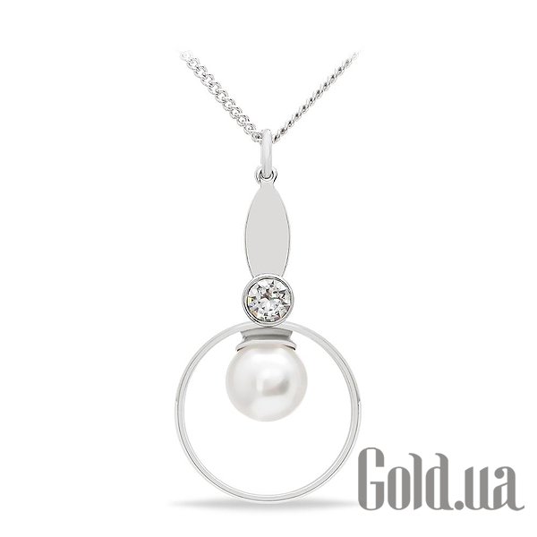 

Женские колье и кулоны Kobi, Стальной, Кулон с цепочкой с кристаллом Swarovski и искусств. жемчугом