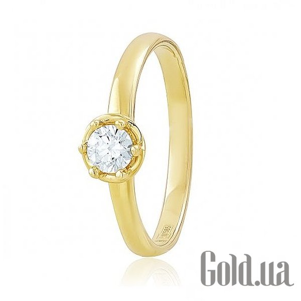 

Кольцо Украина, Золотое кольцо с цирконием Swarovski Zirconia, 18