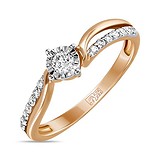 Золотое кольцо с бриллиантами, 1527675