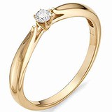 Золотое кольцо с бриллиантом, 1556091