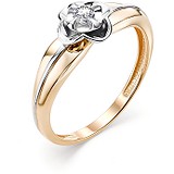 Женское золотое кольцо с бриллиантом, 1604219