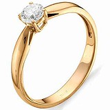 Золотое кольцо с бриллиантом, 1605755
