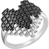 Серебряное кольцо с куб. циркониями, 1616507