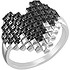 Серебряное кольцо с куб. циркониями - фото 1