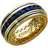 Женское золотое кольцо с сапфирами и эмалью, 1619579
