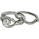 Женское серебряное кольцо с куб. циркониями, 1670267