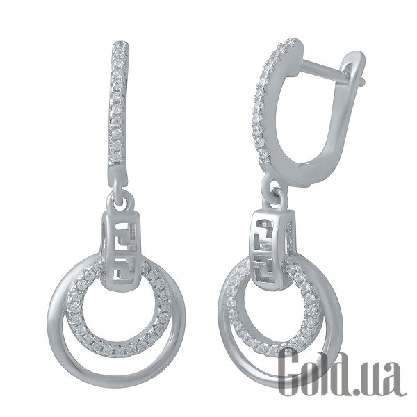 

Серьги с подвесками Fresh Jewelry, Серебряные серьги с куб. циркониями