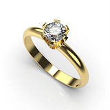 Золотое кольцо с бриллиантом, 1768827